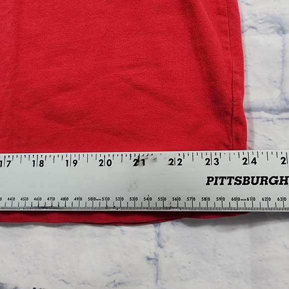 101 Dalmatians SIZE XL Embroidered  Shirt Red Henley Disney Mickey Inc VINTAGE - Picture 2 of 12